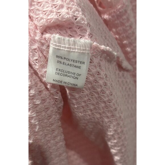 Light Pink Lace Hooded Sweater Plus Size XXL - Picture 3 of 6